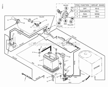 Electrical_System Diagram and Parts List for 30560X59A 1997 Murray Lawn Tractor