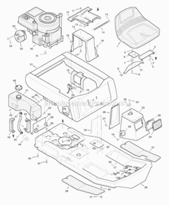 Part Location Diagram of 44X4297 Murray Decal, Left Panel