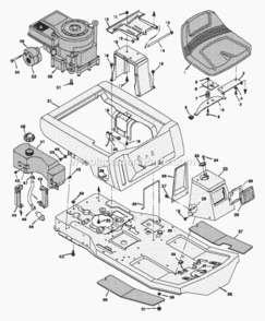 Body_Chassis Diagram and Parts List for 30565A 1997 Murray Lawn Tractor