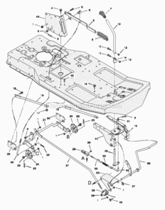 Mower_Housing_Suspension Diagram and Parts List for 30565A 1997 Murray Lawn Tractor