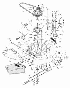 Mower_Housing Diagram and Parts List for 30575X31A 1997 Murray Lawn Tractor