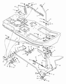 Mower_Housing_Suspension Diagram and Parts List for 30575X8B 1997 Murray Lawn Tractor
