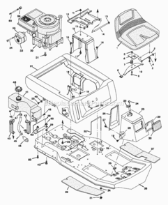 Part Location Diagram of F-97617 Murray Parts List