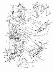Motion_Drive Diagram and Parts List for 30577X7A 1997 Murray Lawn Tractor