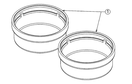 Hub Cap Diagram and Parts List for M175-42 (13BN77SS058)(2020) Murray Lawn Tractor