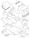 Part Location Diagram of 92515E700 Murray Frame Assembly