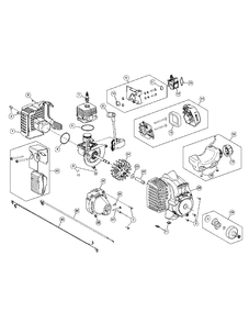 Engine Assembly Diagram and Parts List for M2510 41BDZ03C758 Murray Trimmer