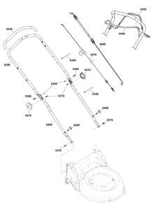 Handle Group Diagram and Parts List for EXI675 (2691475-00)(2019) Murray Lawn Mower