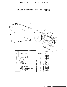 Grass catcher Diagram and Parts List for 8-22251  Murray Lawn Mower