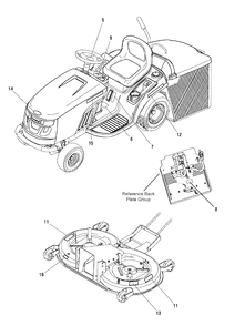 Decal Group Diagram and Parts List for YB1840RDFR (2690882)(2010) Murray Lawn Tractor