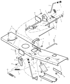 Mower Housing Suspension Diagram and Parts List for 309029X51B 2003 Murray Lawn Tractor