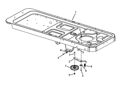 Frame And Drive Idler Assembly Diagram and Parts List for MZ210-42 (RZT-42)(2013) Murray Lawn Tractor