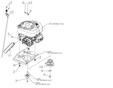 Engine Accessories Diagram and Parts List for 13CC26JD058 2019 Murray Lawn Tractor