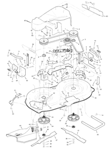Mower Housing Diagram and Parts List for 405021X151 (7800320)(2008) Murray Lawn Tractor