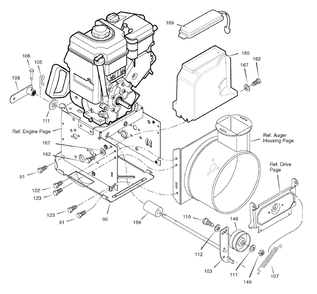Frame Diagram and Parts List for 900-26 (1695459)(2007) Murray Snow Blower