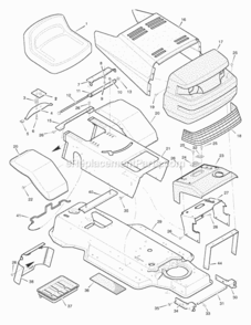 Part Location Diagram of F-96919 Murray Repair Parts Book