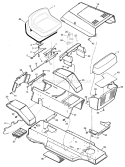 Part Location Diagram of 44X7872 Murray Decal, Hood