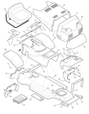 Page A Diagram and Parts List for 38717X53A MT432T -1999 Murray Lawn Tractor