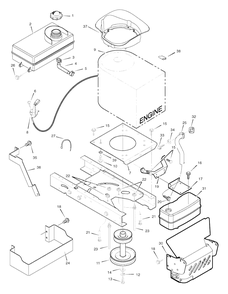 Engine Mount Diagram and Parts List for 405628X114 (7800280)(2008) Murray Lawn Tractor