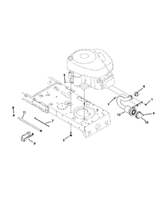 Engine Accessories Diagram and Parts List for 13BC76LF058 2014 Murray Lawn Tractor