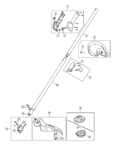 General Assembly Diagram and Parts List for MS2560 41CDZ22C768 Murray Trimmer