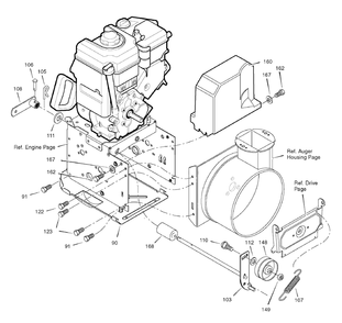 Frame Diagram and Parts List for 6291670X196 (1695426)(2007) Murray Snow Blower