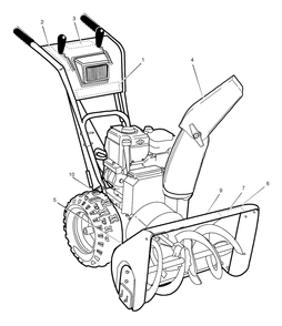 Decals Diagram and Parts List for 6271200X61 (1695365)(2007) Murray Snow Blower