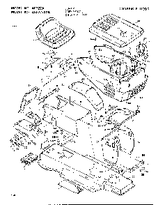 Chassis and hood Diagram and Parts List for 40627A  Murray Lawn Mower