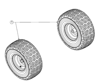 Wheels-Front Diagram and Parts List for M175-42 (13BN77SS058)(2020) Murray Lawn Tractor