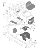 Part Location Diagram of 44X7053 Murray Decal, Left Hood