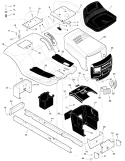 Part Location Diagram of 44X7725 Murray Decal, Left Hood
