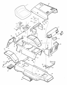 Part Location Diagram of F-96844 Murray Repair Parts Book