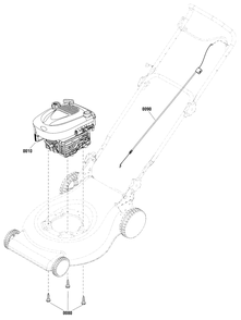 Engine Group (881289) Diagram and Parts List for MPH625E (881548)(2012) Murray Lawn Mower