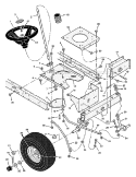 Steering Diagram and Parts List for 425001X8B  Murray Lawn Tractor
