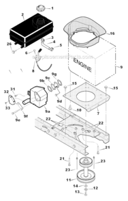 Part Location Diagram of 1001587 Murray DISCONTINUED