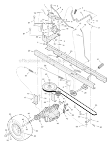 Motion_Drive Diagram and Parts List for 425005X8A  Murray Lawn Tractor