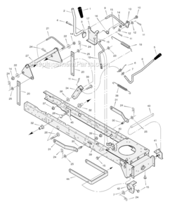 Mower_Housing_Suspension Diagram and Parts List for 425005X8A  Murray Lawn Tractor