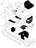 Part Location Diagram of 44X7015 Murray Decal, Left Hood