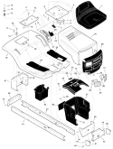 Part Location Diagram of 44X7900 Murray Decal, Right Hood