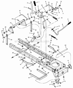 Mower_Housing_Suspension Diagram and Parts List for 425620X92A  Murray Lawn Tractor