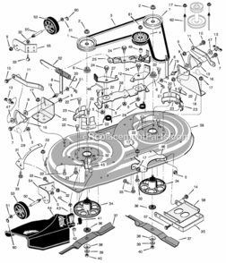 Mower_Housing Diagram and Parts List for 425620X92A  Murray Lawn Tractor