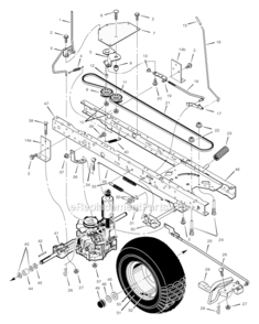 Part Location Diagram of 095005Z Murray Rod, Parking Brake
