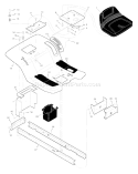 Part Location Diagram of 94001E245 Murray Frame, Left