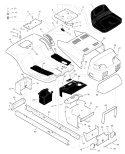Part Location Diagram of 44X7924 Murray Decal, Right Hood