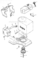 Engine Mount Diagram and Parts List for 42813X92A  Murray Lawn Tractor