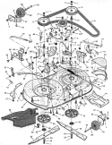 Mower Housing Diagram and Parts List for 42813X92A  Murray Lawn Tractor
