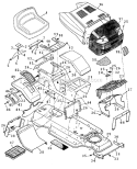 Repair_Parts_Chassis_And_Hood Diagram and Parts List for 42819X92A  Murray Lawn Mower