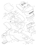 Part Location Diagram of 44X5239 Murray Decal, Left Console