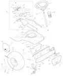 Part Location Diagram of 054783 Murray Wheel, Steering