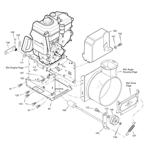 Frame Diagram and Parts List for 6271200X61 (1695365)(2007) Murray Snow Blower
